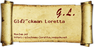 Glückman Loretta névjegykártya